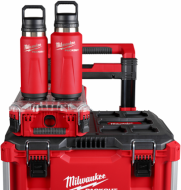 PACKOUT™ 24oz Insulated Bottle with Chug Lid, Red, Impact Resistant, Double Wall Vacuum Insulation