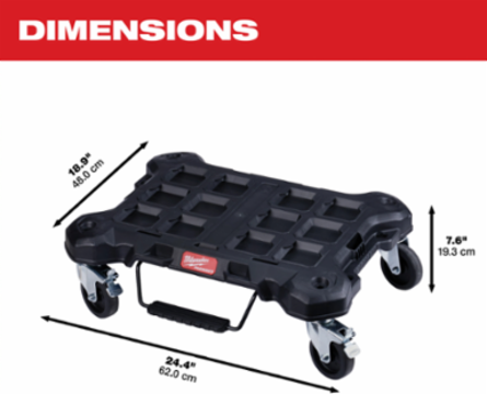 PACKOUT™ Dolly 250lbs Capacity, 4 Inch Wheels, Impact Resistant Polymers