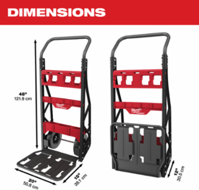 PACKOUT™ 2-Wheel Cart, 400lb Capacity, 10 Inch Wheels, 48 Inch Height