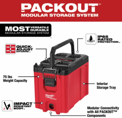 PACKOUT™ Compact Tool Box with 75lbs Capacity, 12.87 Inch Height, ABS Material