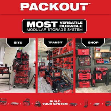 PACKOUT Rolling Tool Box, 250 lbs Capacity, 18.9 Inch Height, Red