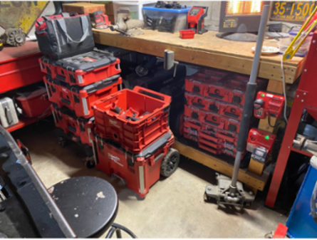PACKOUT Rolling Tool Box, 250 lbs Capacity, 18.9 Inch Height, Red