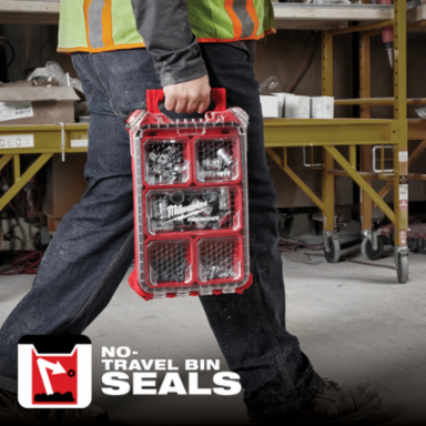 PACKOUT Compact Low-Profile Organizer with 5 Removable Bins, 16.38 Inch Depth, 2.52 Inch Height