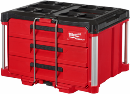 PACKOUT 3-Drawer Tool Box, 50lbs Capacity, 14.3 Inch Height, Impact Resistant