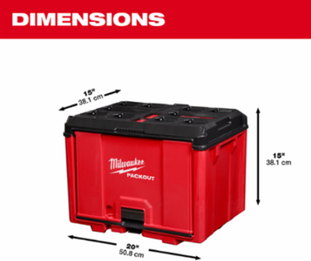 PACKOUT Cabinet - 1.25 ft³ Multi-Purpose Tool Storage, 50 lbs Capacity, Impact Resistant