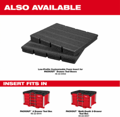 PACKOUT™ Multi-Depth Tool Box, 3 Drawers, 50 lbs Capacity, 22.2 Inch Width, Impact Resistant