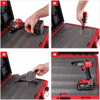 Customizable Foam Insert for PACKOUT™ Tool Boxes, 16.3 Inch x 12.5 Inch x 3.6 Inch
