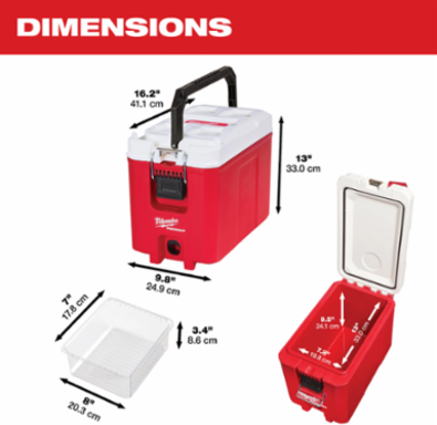 PACKOUT™ 16QT Compact Cooler, 20 Can Capacity, IP65 Rated, Holds Ice 30 Hours