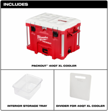 PACKOUT™ 40QT XL Chest Cooler, 22 Inch Width, IP65 Rated, 5-Day Ice Retention