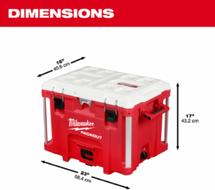 PACKOUT™ 40QT XL Chest Cooler, 22 Inch Width, IP65 Rated, 5-Day Ice Retention