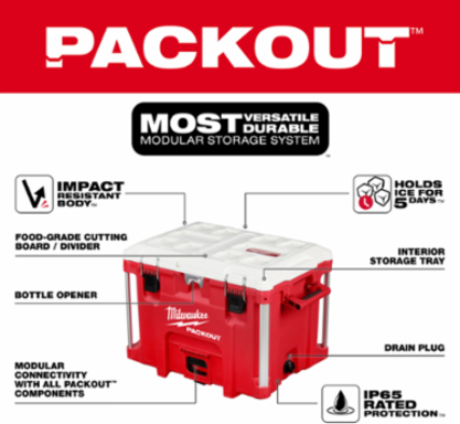 PACKOUT™ 40QT XL Chest Cooler, 22 Inch Width, IP65 Rated, 5-Day Ice Retention