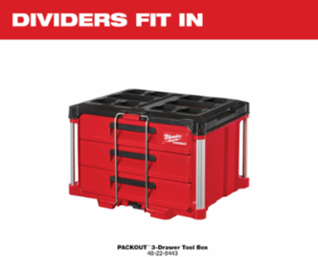 PACKOUT™ Drawer Dividers - 12.5 Inch Length, Customize Up to 9 Compartments