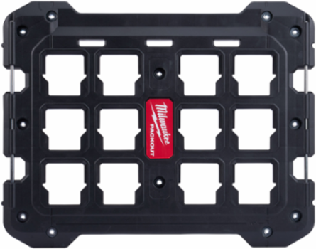 PACKOUT™ Mounting Plate, Impact Resistant Polymer, 50 lbs Wall Capacity, 100 lbs Floor Capacity, 18.4 Inch Width, 23.4 Inch Length