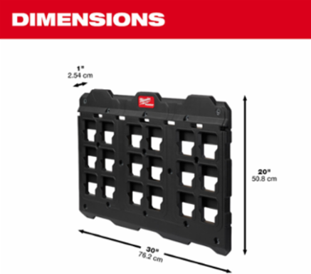 PACKOUT™ Large Wall Plate 30.75 Inch x 20 Inch x 1.2 Inch, 150 lbs Capacity