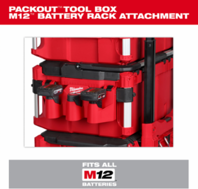 PACKOUT™ Tool Box M12™ Battery Rack Attachment