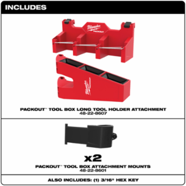 PACKOUT™ Tool Box Long Tool Holder Attachment