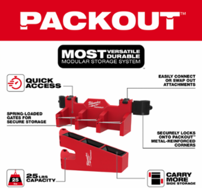 PACKOUT™ Tool Box Long Tool Holder Attachment