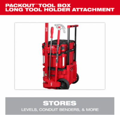 PACKOUT™ Tool Box Long Tool Holder Attachment