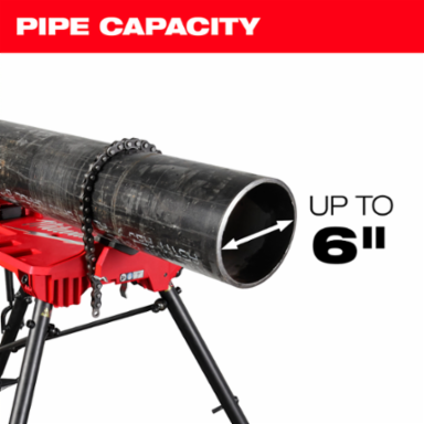 6 Inch Leveling Tripod Chain Vise, Up to 6 Inch Pipe Capacity, Adjustable Legs