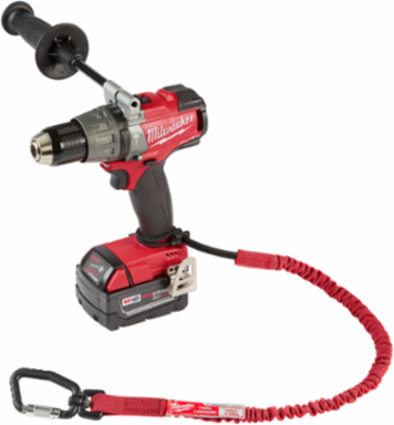 10 lb Locking Tool Lanyard, 36.25 Inch Length, Red Nylon and Rubber
