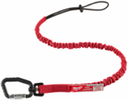 10 lb Locking Tool Lanyard, 36.25 Inch Length, Red Nylon and Rubber