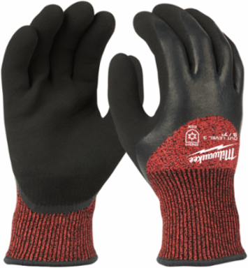 Cut Level 3 Winter Insulated Gloves - Small, Water Resistant, Acrylic Terry Liner