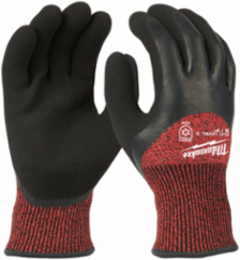 Cut Level 3 Winter Insulated Gloves - Small, Water Resistant, Acrylic Terry Liner