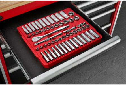 3/8 Inch Drive 56-Piece Ratchet & Socket Set - SAE & Metric, Alloy Steel