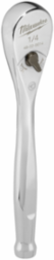 1/4 Inch Drive Ratchet, 90-Tooth, 6 Inch Length, Chrome Finish