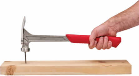 17 oz Smooth Face Framing Hammer, 16 Inch Handle, Anti-Ring Claw, ShockShield Grip