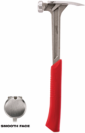17 oz Smooth Face Framing Hammer, 16 Inch Handle, Anti-Ring Claw, ShockShield Grip
