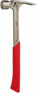 28oz Milled Face Framing Hammer, 16 Inch Handle, Forged Steel Head