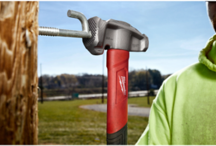 4-in-1 Lineman's Hammer, 15 Inch Length, 32oz Head Weight, Fiberglass Handle