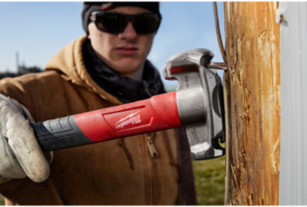 4-in-1 Lineman's Hammer, 15 Inch Length, 32oz Head Weight, Fiberglass Handle