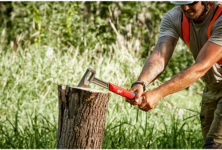 26 Inch Splitting Axe with Steel Head and Steel Reinforced Handle