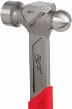 16oz Steel Ball Peen Hammer with 11 Inch Handle and Vibration Reduction Grip