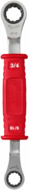 Insulated Ratcheting Box Wrench 1000V, 9/16 & 3/4 Inch Sockets