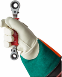 Insulated Ratcheting Box Wrench, 1000 V, 1/2 to 3/4 Inch Sockets