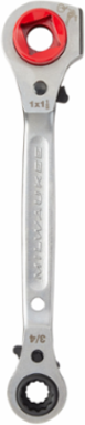 Lineman s 5-in-1 Ratcheting Wrench, 9/16, 3/4, 1 & 1-1/8 Inch Sockets