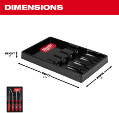 4pc Hose Pick Set with 11.5 Inch Length, All-Metal Core, Comfort Grip Handles