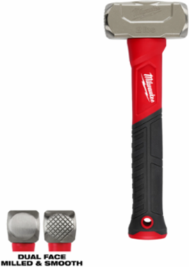 2lb Fiberglass Drilling Hammer, Milled Face, 10.75 Inch Handle