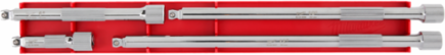 4pc 1/4 Inch Drive Wobble Extension Set, Chrome Vanadium Steel, 2-12 Inch Lengths
