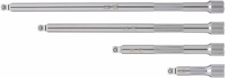 4pc 3/8 Inch Drive Wobble Extension Set, Chrome Vanadium Steel, 12 Inch Length