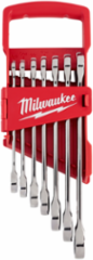 7pc Ratcheting Combination Wrench Set - Chrome Vanadium Steel, 3/8" to 3/4" Sizes