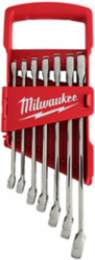 7-Piece Combination Wrench Set - Chrome Vanadium Steel, Ink-Filled Size Labels