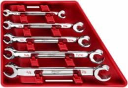 5-Piece Double End Flare Nut Wrench Set - SAE, Chrome Vanadium Steel, 1/4" x 5/16" to 3/4" x 7/8" Sizes