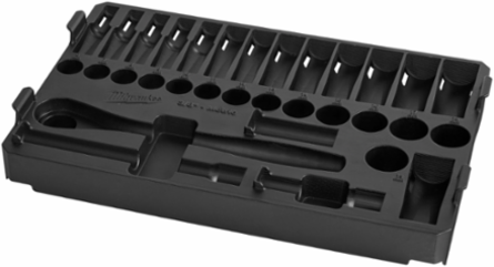 32 Pc. Metric Ratchet & Socket Set in PACKOUTTM - 3/8 Inch, 7.68 Inch Width, 1.65 Inch Height