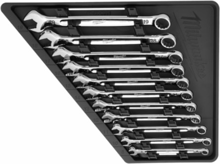 11-Piece Metric Combination Wrench Set, Chrome Vanadium Steel, MAX BITE™ Grip