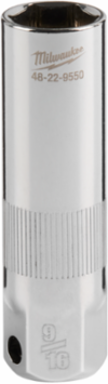 3/8 Inch Drive 9/16 Inch Spark Plug Socket, Deep Well, Chrome Vanadium Steel