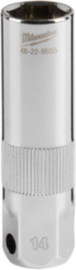 3/8 Inch Drive 14MM Deep Well Spark Plug Socket, Chrome Vanadium Steel